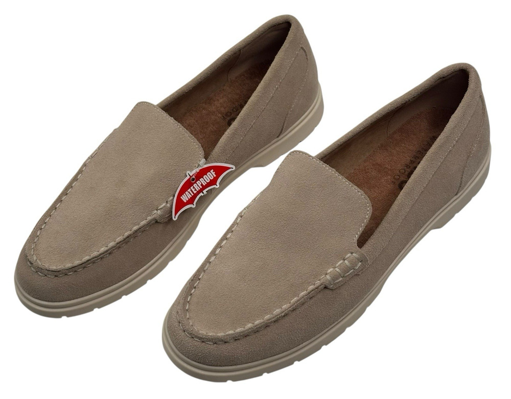 Blondo Arianna Almond Suede Waterproof Moc Toe Loafer Womens 9M New MSRP $119